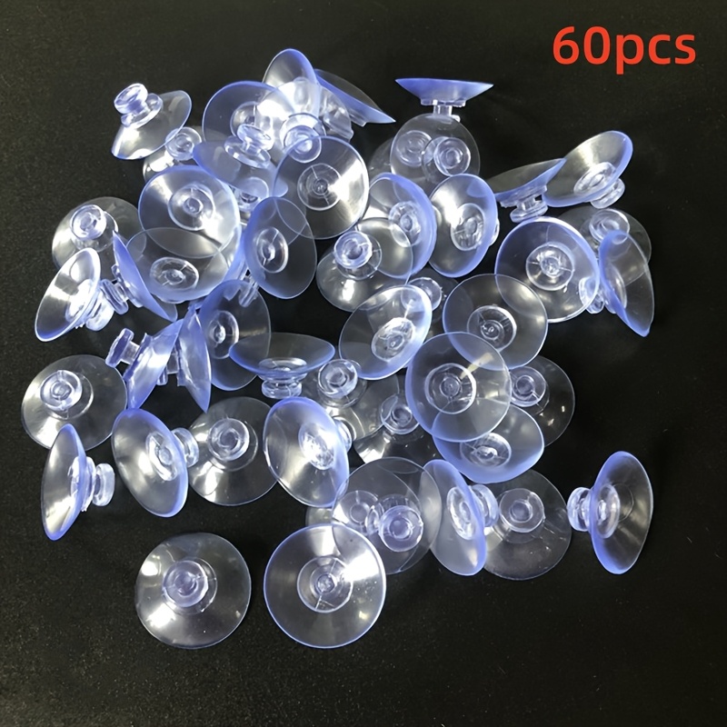 TEMU 60 ventouses transparentes : Accrochez facilement de votre cuisine et salle de bain !, Crochets utilitaires