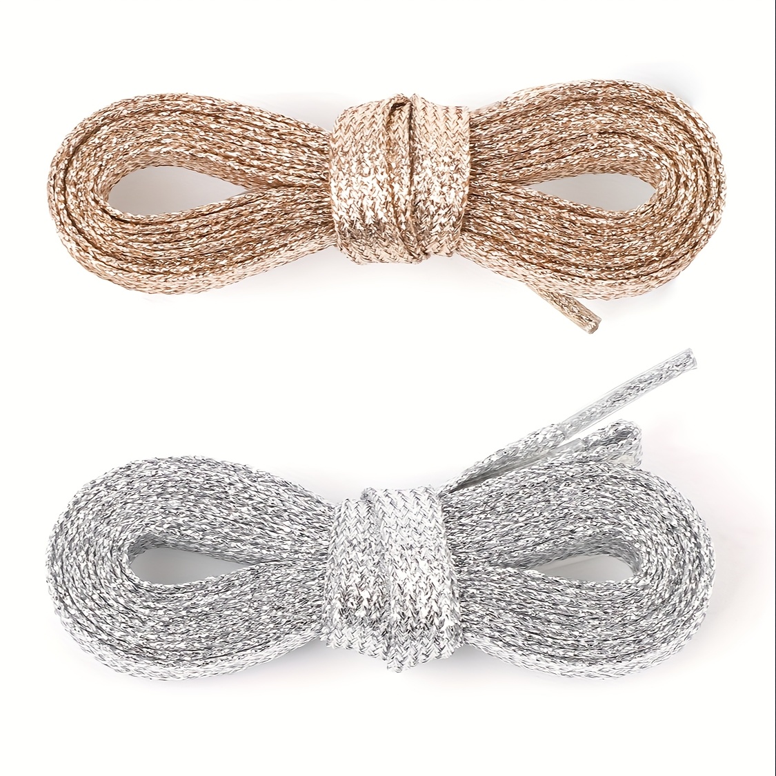 TEMU 2 Paires de Lacets KNIXMAX Plats - Lacets Légers et Durables avec Design Nœud Torsadé, Plusieurs Couleurs & Longueurs pour Baskets, Chaussures