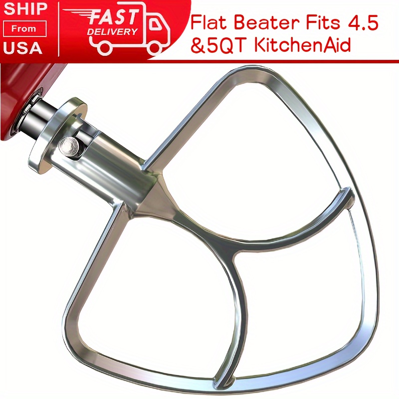 

Stainless Steel Flat Beater For Attachments And Accessories Replacement, Paddle For 4.5-5qt Tilt-head Stand Mixers Attachments, Non Coated, Dishwasher Safe