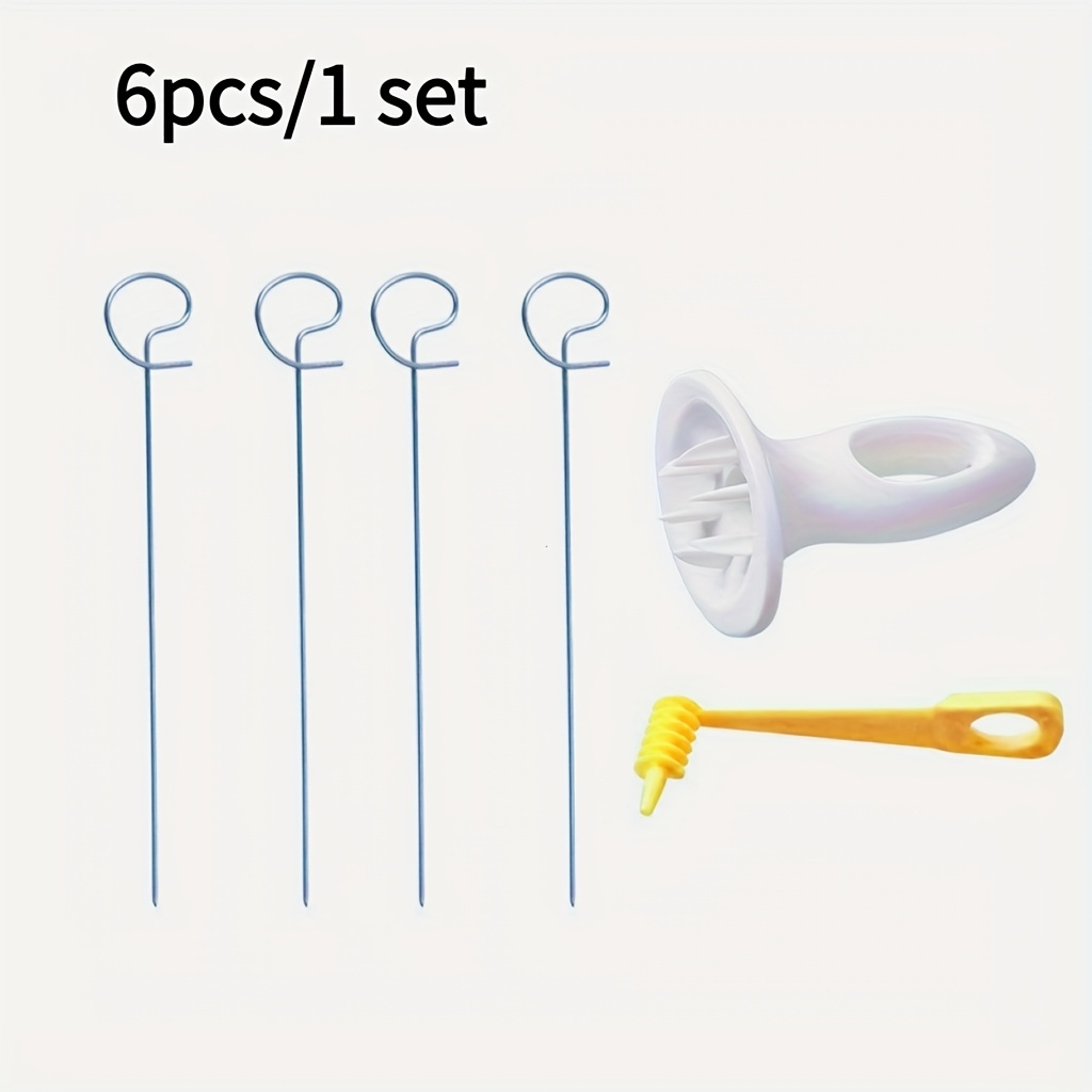 6pcs Portable Potato Skewer Slicer, Spiral Cutter & Kitchen Tool Set – Perfect For Outdoor Grilling, Picnics, And Camping Essentials