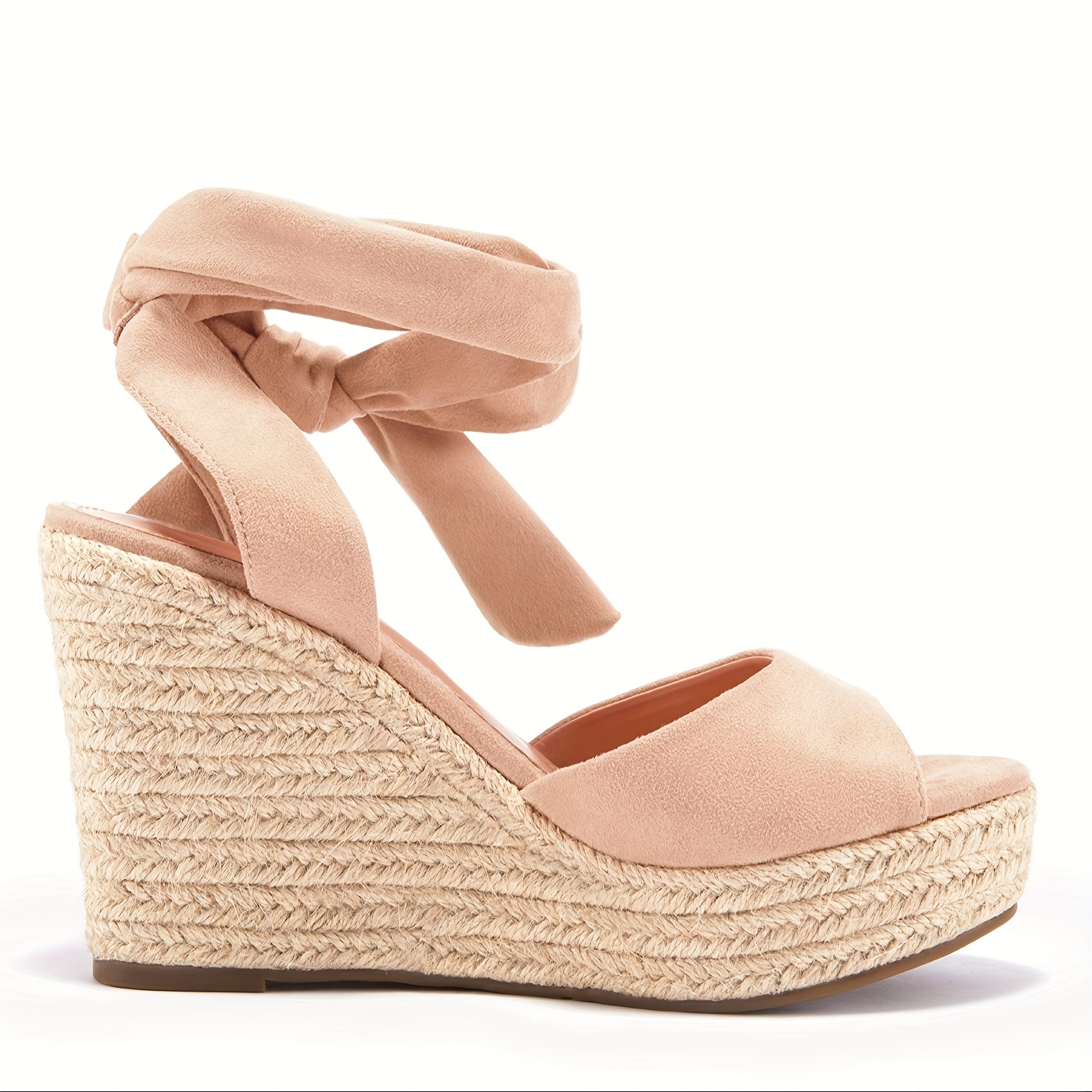 Sandalias De Tacón Abierto Para Mujer, Con Cordones Y Plataforma, Con Correa Al Tobillo, Blanco (Blanco), 37.5 EU