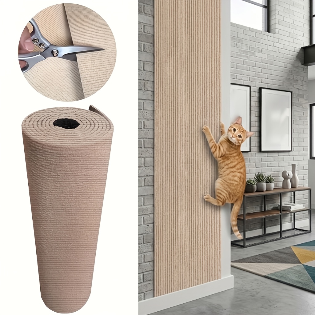 TEMU Cat Scratching Board, Cat Scratching Mat Self-adhesive, Versatile And Durable Cat Scratching Board, Interactive Pet Cat Climbing Mat, Suitable