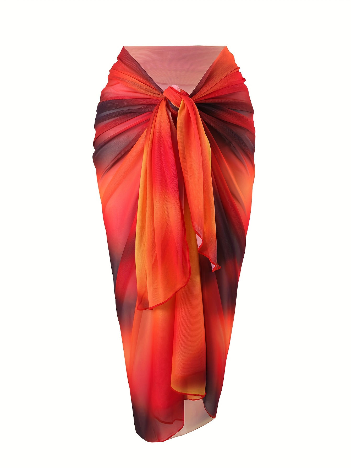 womens bohemian style fashion beach sarong tie dye wrap skirt cover up vibrant colors soft fabric versatile summer wear