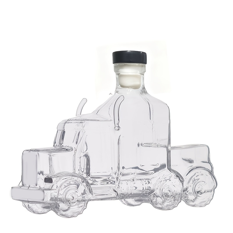 Image of Car-shaped Glass , High Borosilicate Hand-blown Glass, Realistic Details. Black Sealed Lid, Suitable For Unique Wine Storage - Perfect For Collectors Or Bar Decor. Party Drinkware, Home Bar Accessory