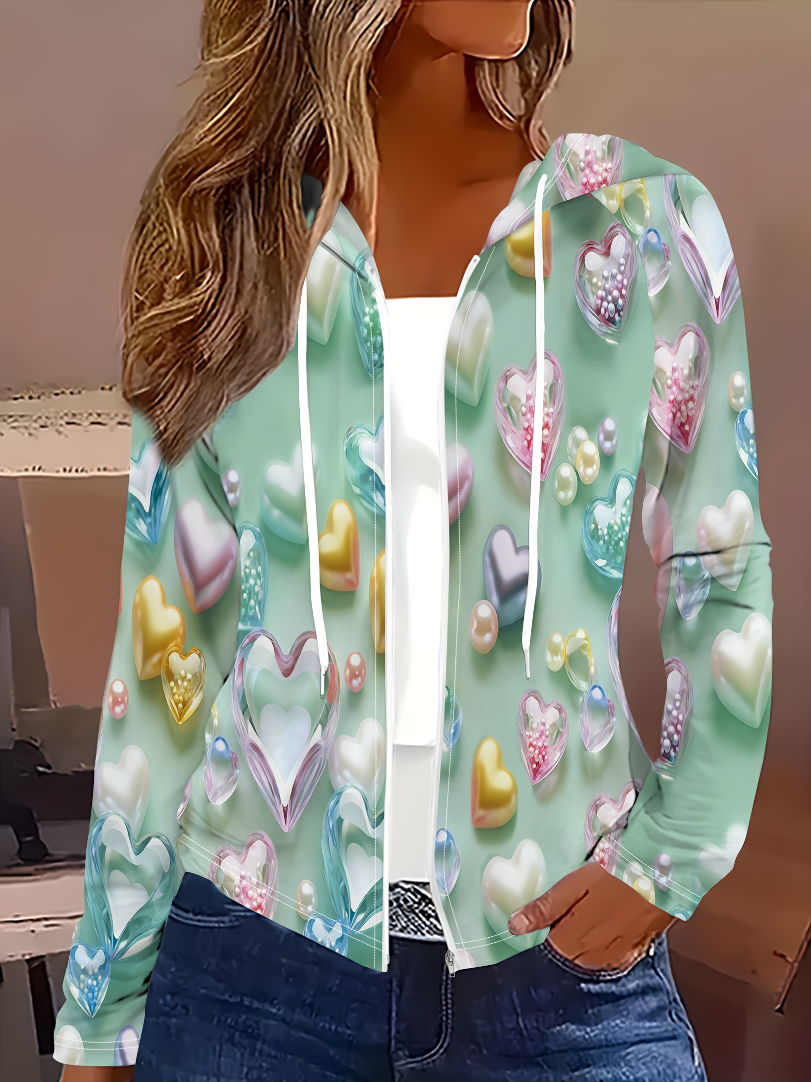 heart jacket sold on Temu United States