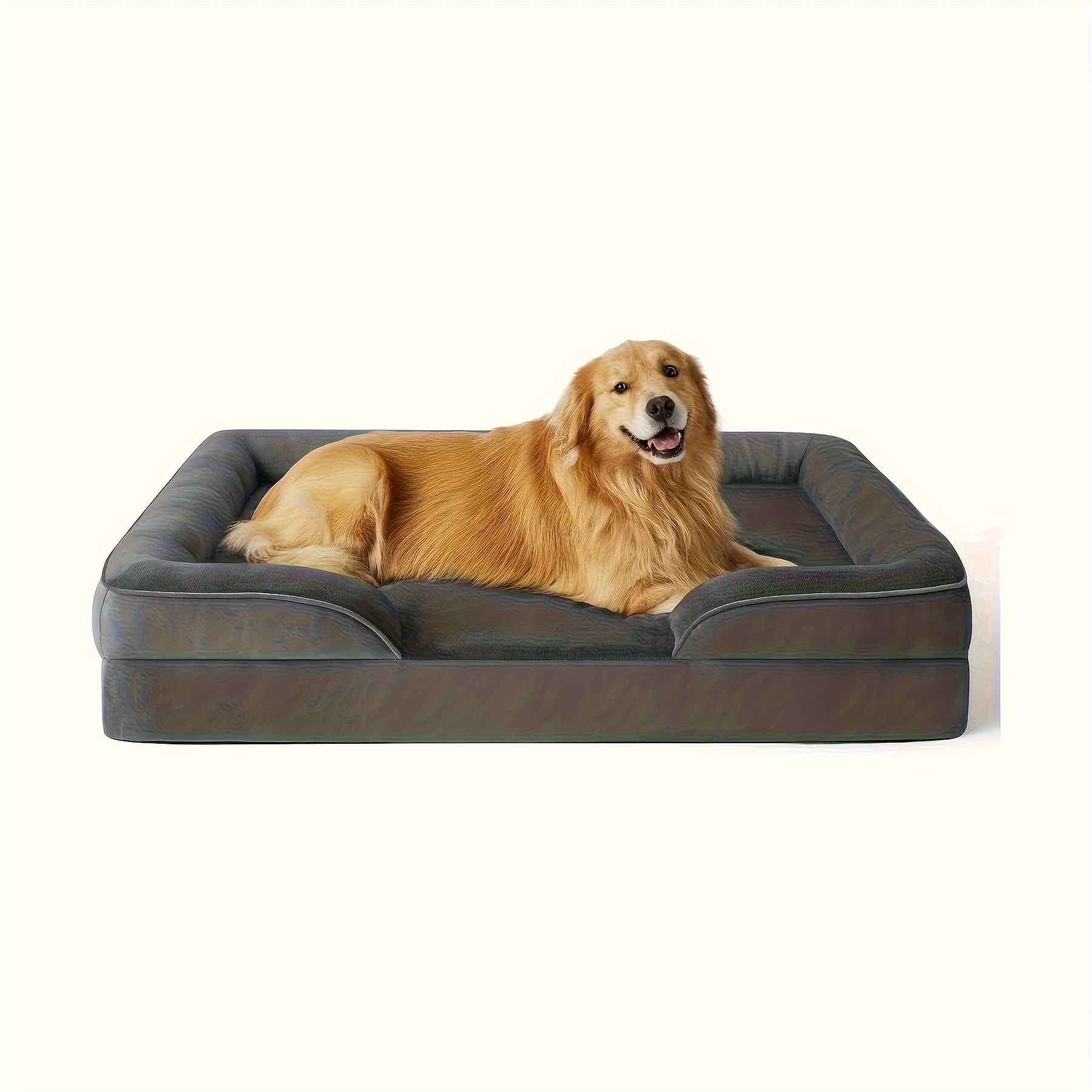 TEMU Extra Large Orthopedic Dog Bed, Ideal For Dogs Of All Sizes Including Small, Medium, And Large. This Cushion Can Serve As A Pad For A Dog Crate