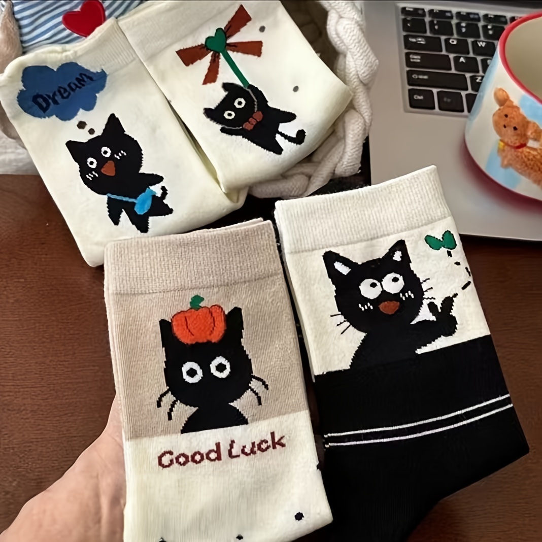 

4pcs Cat & Letter 's - , Washable