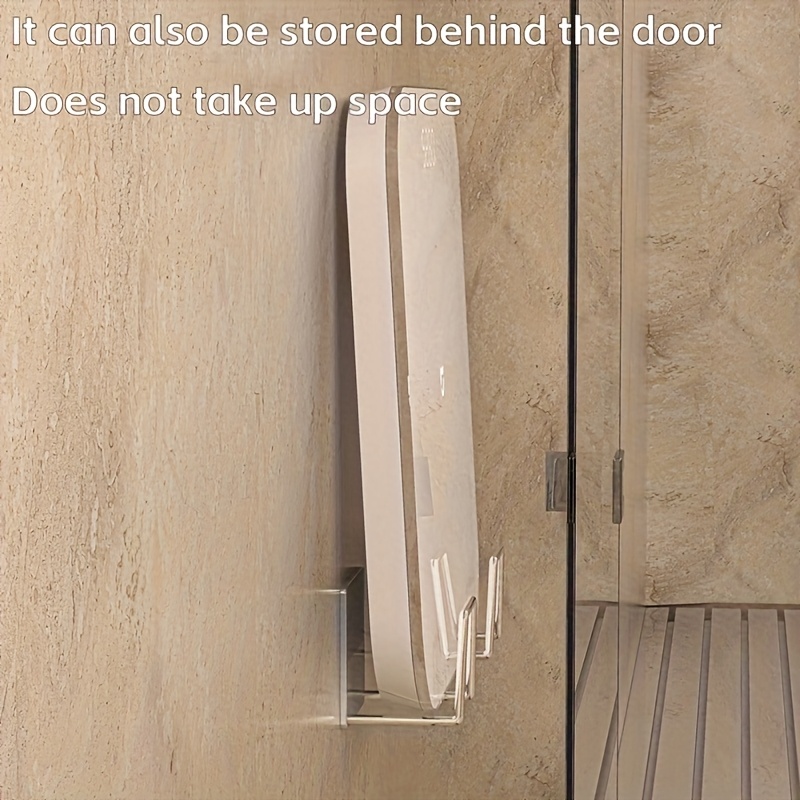 2pcs Wall-Mounted Scale Storage Brackets, No-Drill Adhesive Design