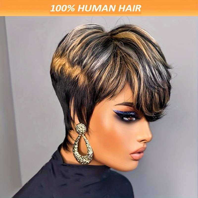 

Cut Wig For Women - 6" , 180% Density, Straight , For & , In 1b/27/60