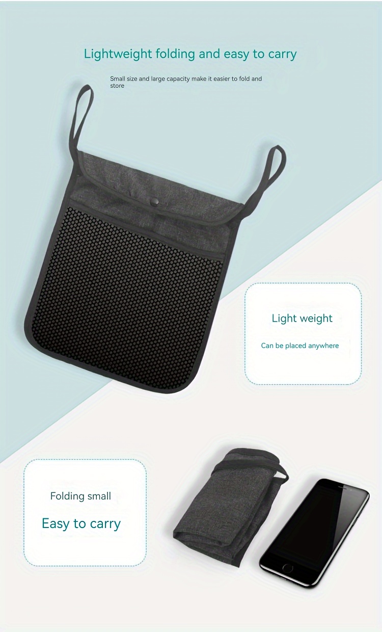 1pc stroller hanging bag storage bag double layer thickened stroller hanging mesh bag details 3