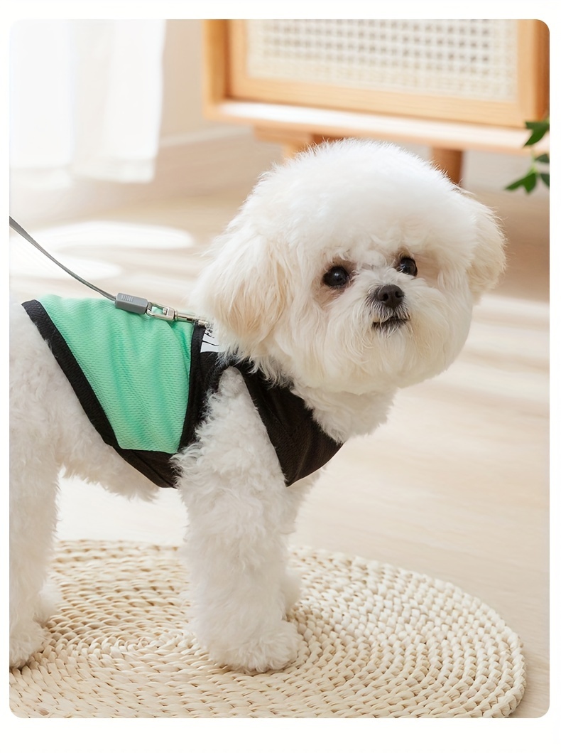 breathable mesh dog vest with paw print lightweight machine washable pet apparel for small to extra small breeds   spring summer fall Product details 7