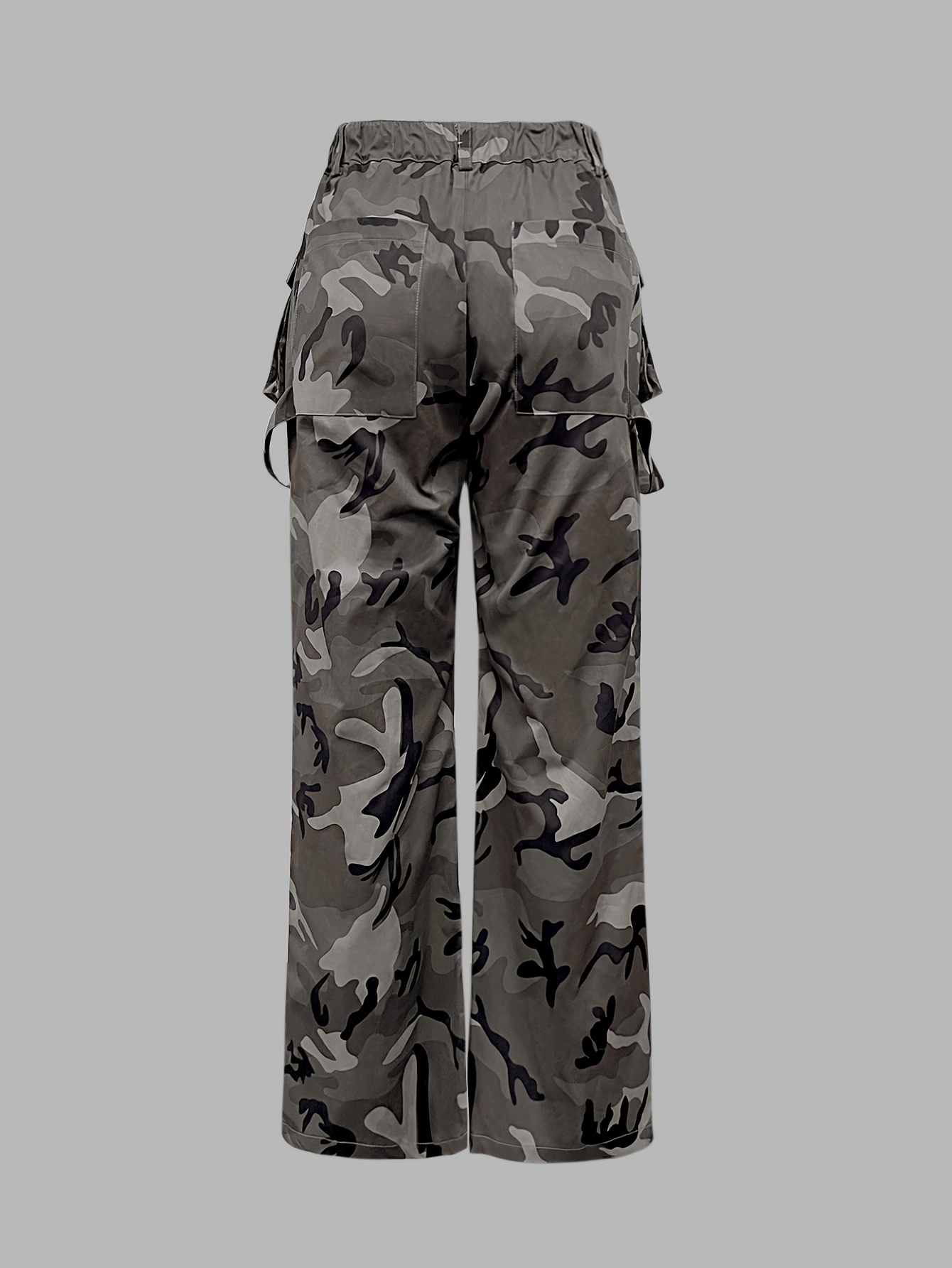 womens casual loose wide leg camouflage print zipper pocket - Temu