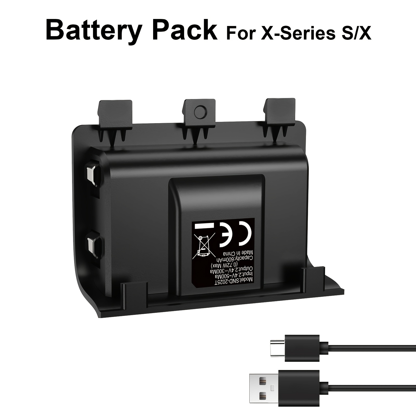 TEMU A Built-in 600mah Rechargeable Battery Suitable For X/ S Controllers, With Red And Blue Led Charging Lights, Convenient Charging Pack/ Reused