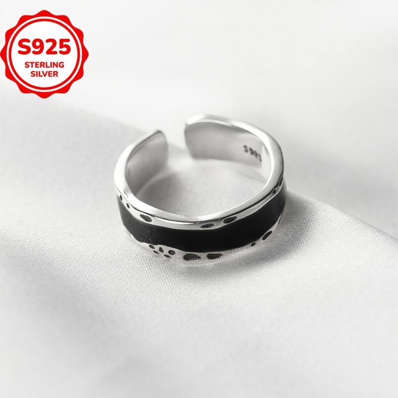 Low Allergy Convex Glaze Open Ring - Anti Oxidation