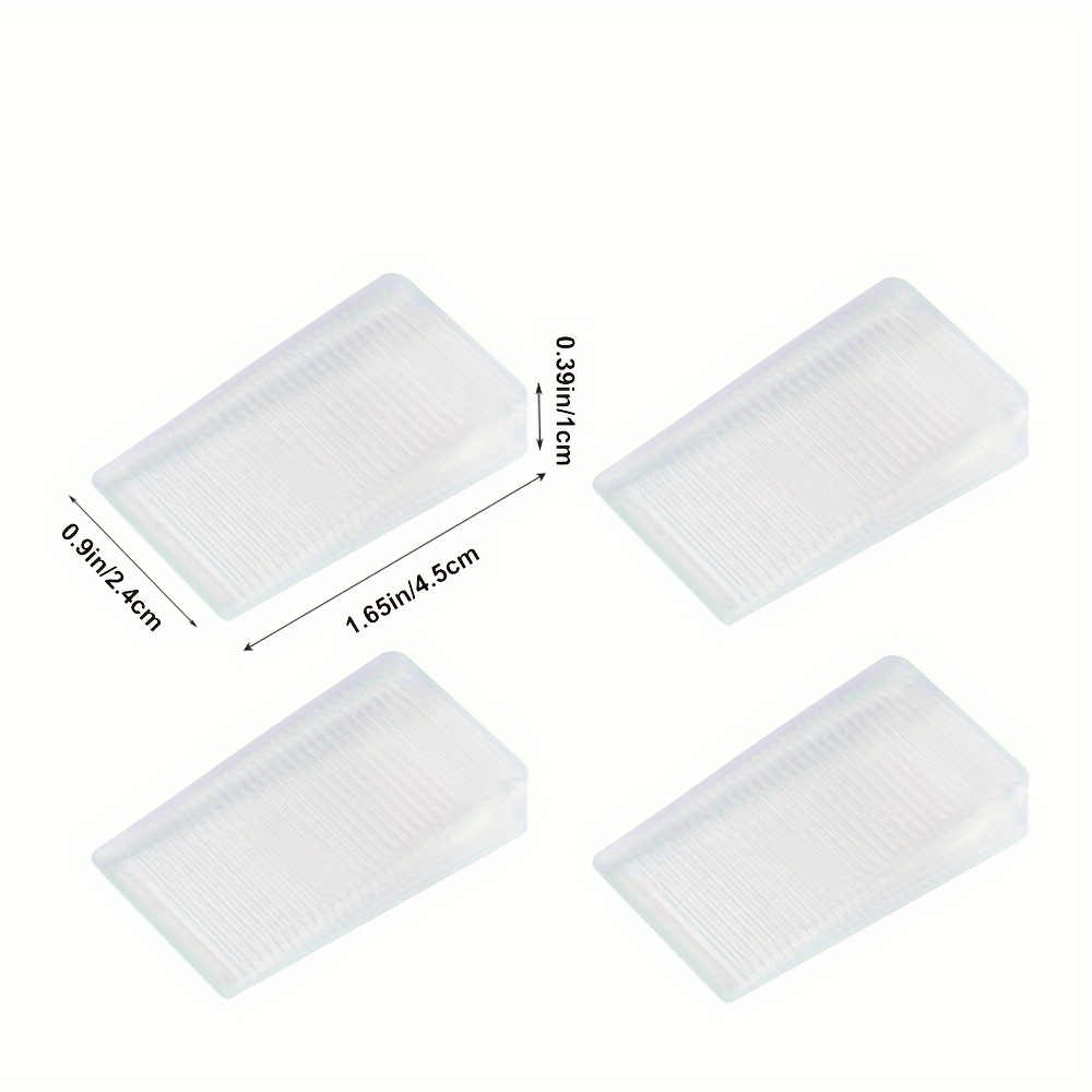 E-shop 4er-Set transparente Türstopper - Winddicht, ohne Bohren, Anti-Quetsch-Sicherheitskeile, geeignet für Zuhause und Büro zum Schutz von Wänden und