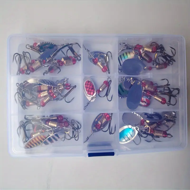30pcs spinner bait fishing lures set durable abs - Temu 30pcs spinner bait fishing lures set durable abs - Temu