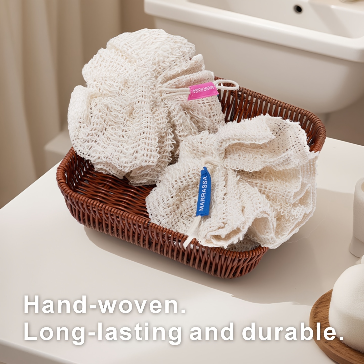 Linen Bath Ball, Gentle Exfoliation, 4 Colors