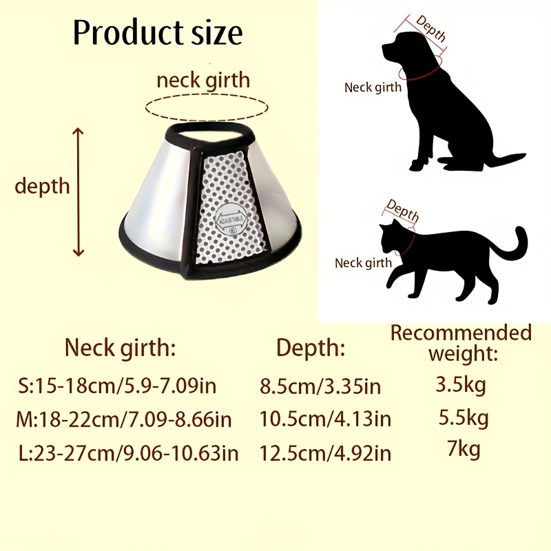 TEMU Pet Protective Cover Dog Grooming Cover Bathing Anti-scratch Collar Cat Headgear