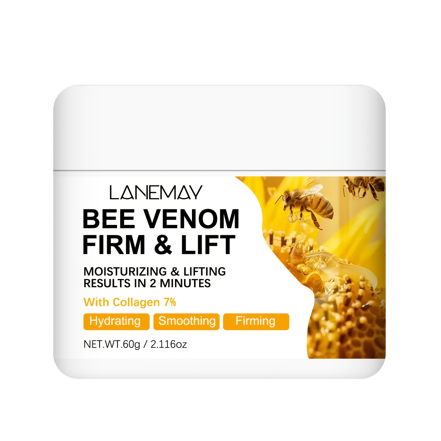 TEMU Bee Venom Cream For An Immediate Face Lift That Tightens And Sagging Skin, Light Beige , And Wrinkles, Alcohol-free, Enriched With Hyaluronic Acid Suitable For All Light Beige Skin Types