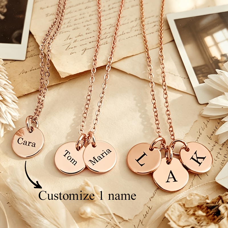 Women's Personalized Stainless Steel Name Necklace, Custom Gift