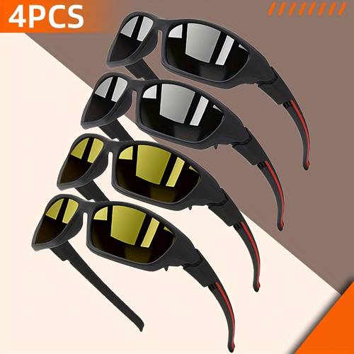 4 pack mens fashion glasses high quality lightweight unisex design decorative vintage eyewear