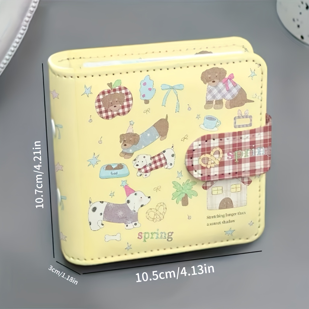 Image of Cute Pu Leather Photocard Album & Mini Binder Card Holder With Clear Double-sided Sleeves - Photo Storage Book For Trading Cards, Namecards, Id Photos - Compact Binder -pop Fans Gift & Organization