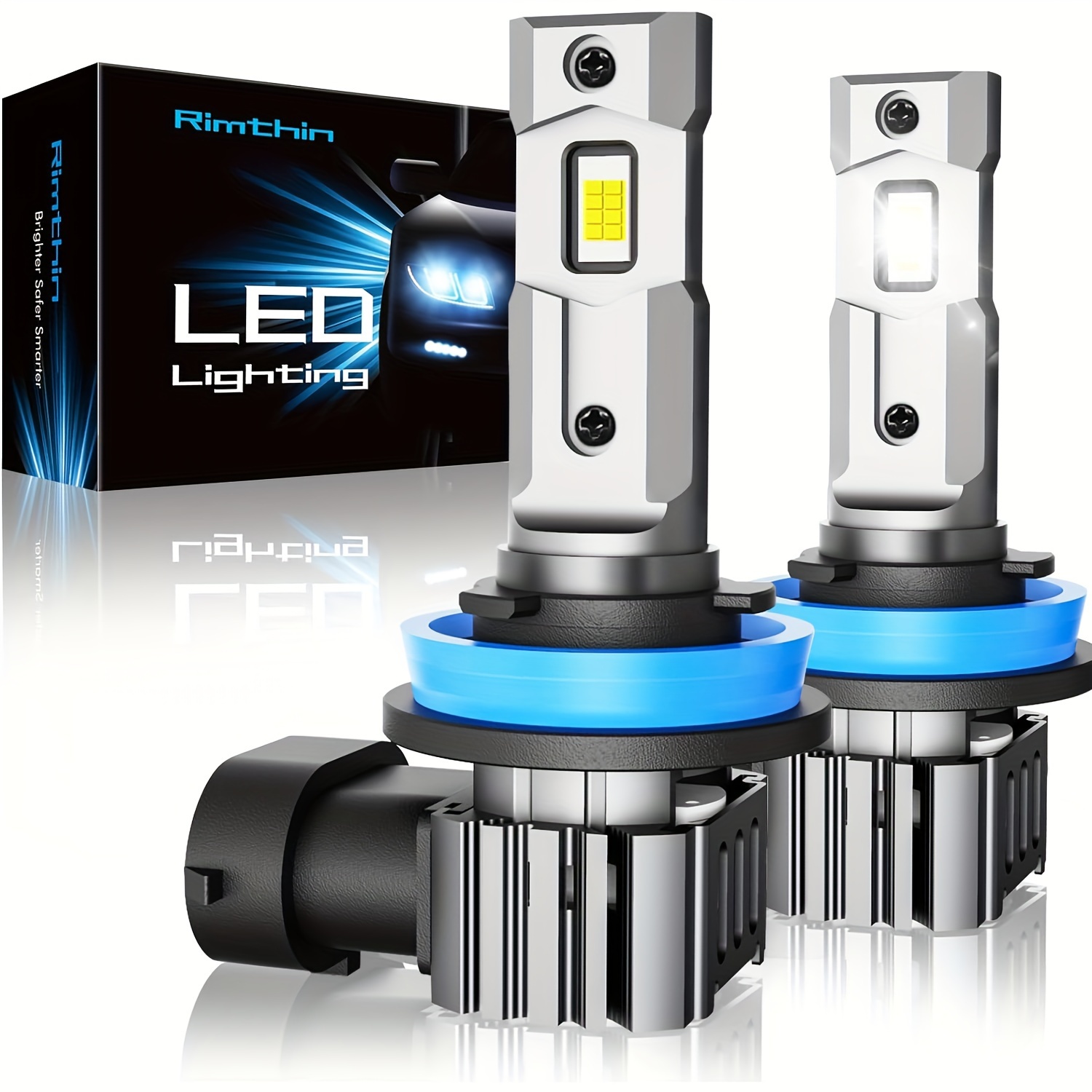 

H11 Led Bulbs, H8 H9 H16 Fog Lights 16000lm Cool White Light Bulbs, Plug & Play, Pack Of 2