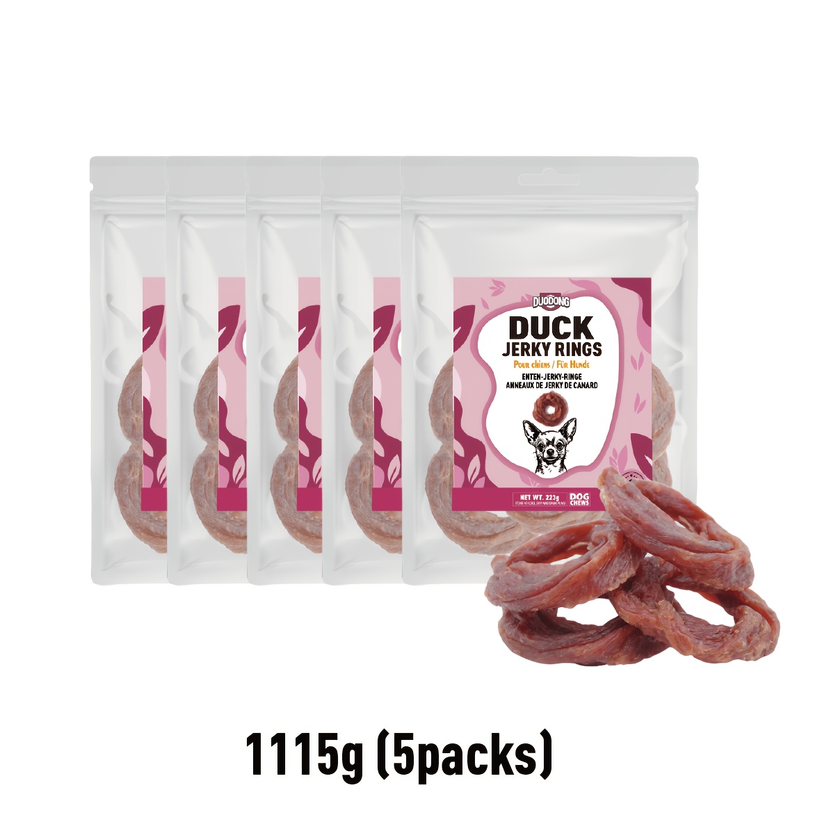 Slow Duck Rings - Grain-free Dog Treats For Tear Stains - Essential Fatty For - Nutritious Training Snacks
