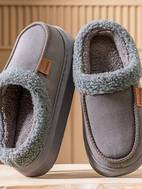 house slippers men with soft fuzzy lining and thick memory foam insulation perfect as warm winter slippers