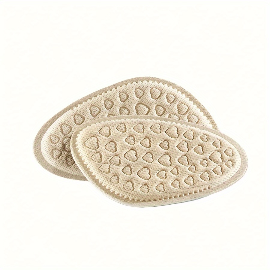 One Pair of Soft Round Head Relief Shoe Pads with Peach Heart Cushion, Anti-Slip for High Heels and Casual Shoes