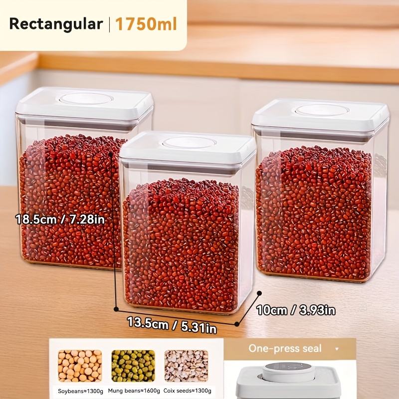 Image of Sealable Jars With Lids, Food Grade, For Organizing And Storing, Cereals, Flour And Sugar Sealable Jars, Sealed And Leak-proof To Keep