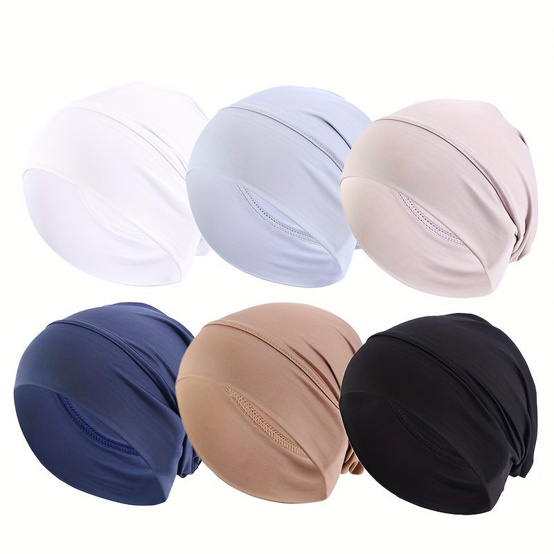 TEMU 6pcs Set: Soft Undercap For Women - , Stretchy & Comfortable