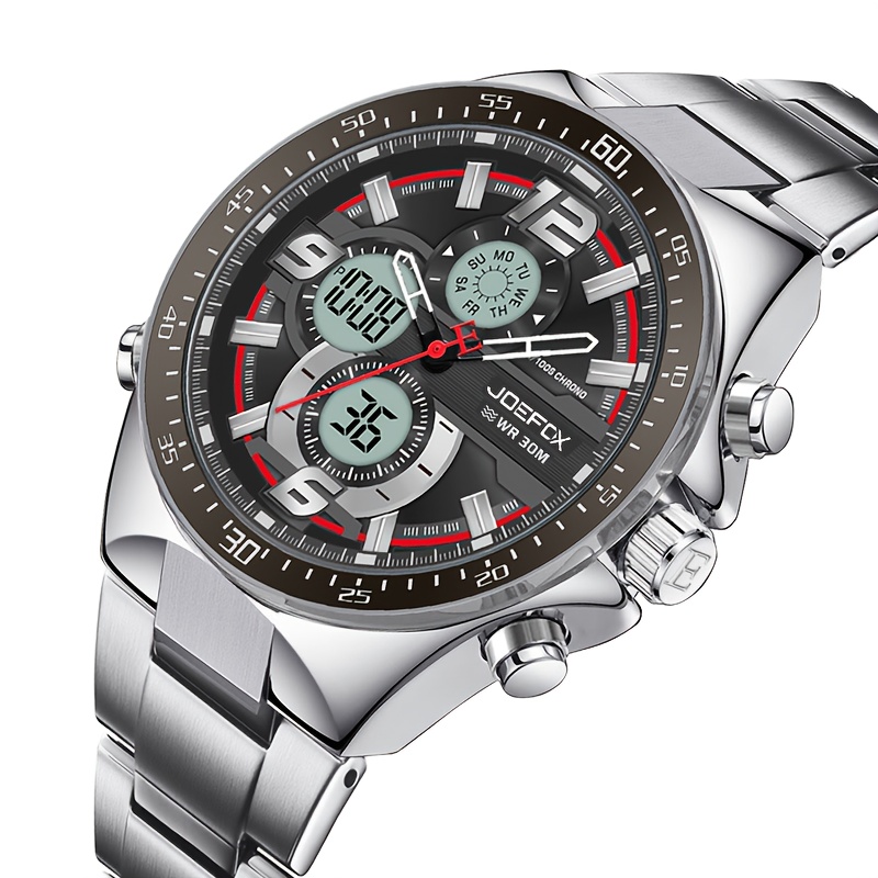 Men's - , Water-resistant, Alarm And Date Function, Stainless , Vintage Style Watches For Men