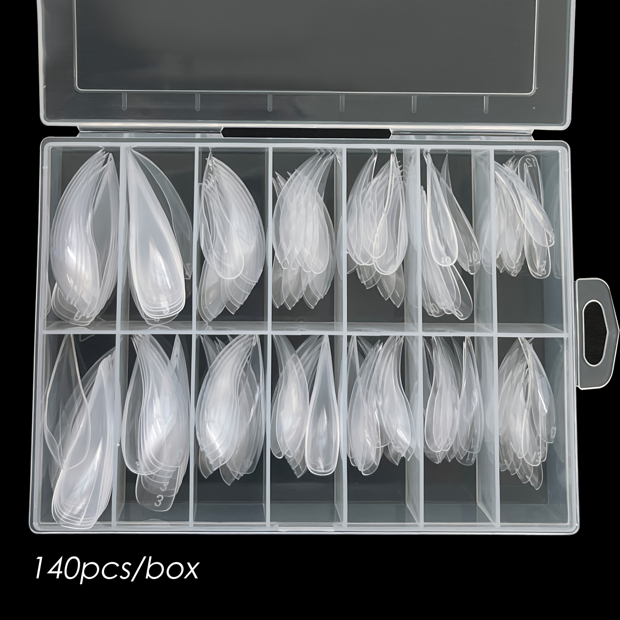 E-shop 140 Stk. Drachenkralle transparente 3D-Katzenkralle-Nagelspitzen in Doppelform, Vollabdeckungsformen