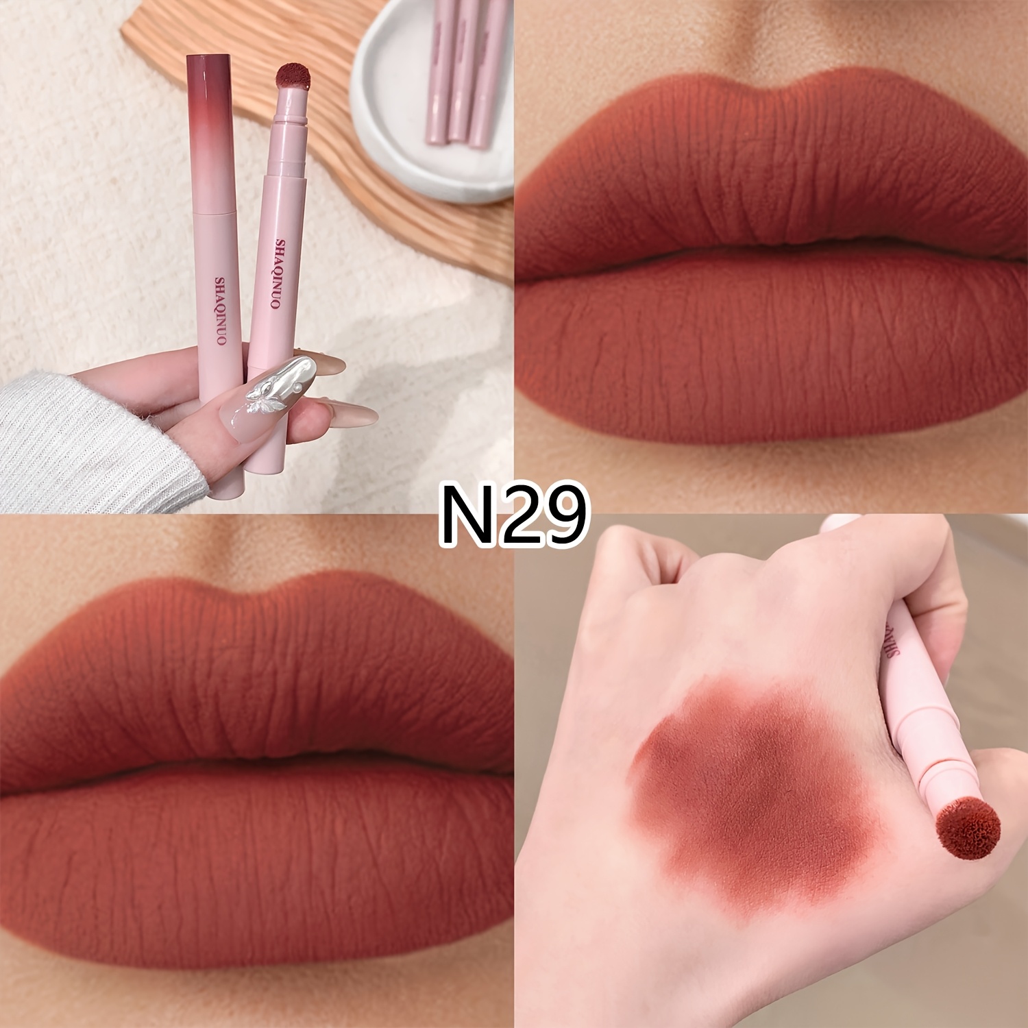 Soft Mist Light Lip Powder Cream, Long-Lasting Matte Lip Glaze