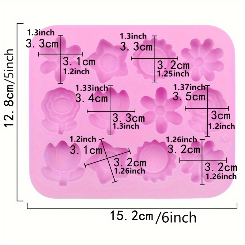 12   silicone flower molds for cake decoration   chocolate   baking food grade non stick bakeware set Product details 2