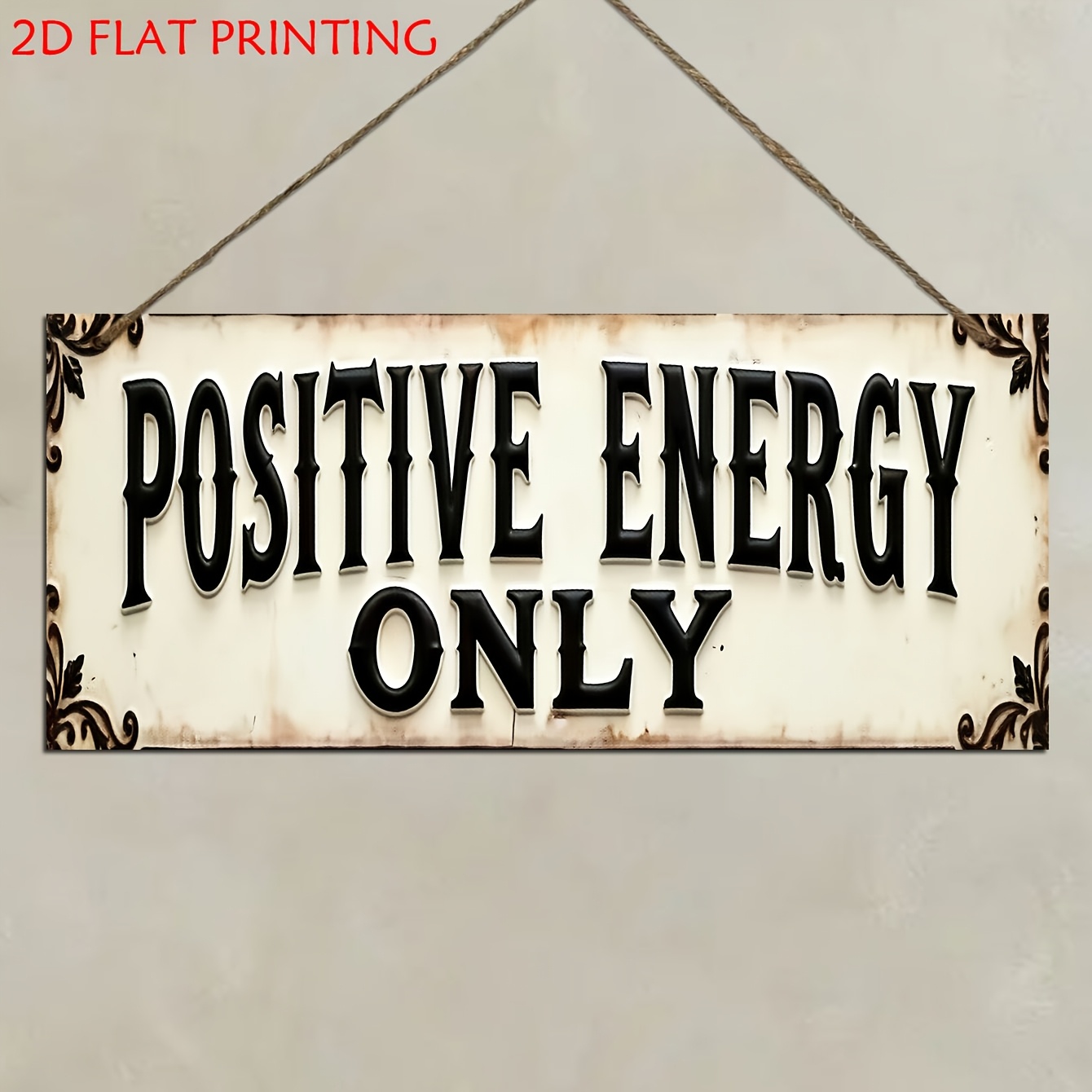 TEMU 2d Flat, 1pc Wooden Decorative Sign & Plaque, "" Vintage Wall Sign, For Living Room, Bedroom, Kitchen, Office, Entryway Decor, Positive Affirmation Wall, Unique Gift, 2d Flat