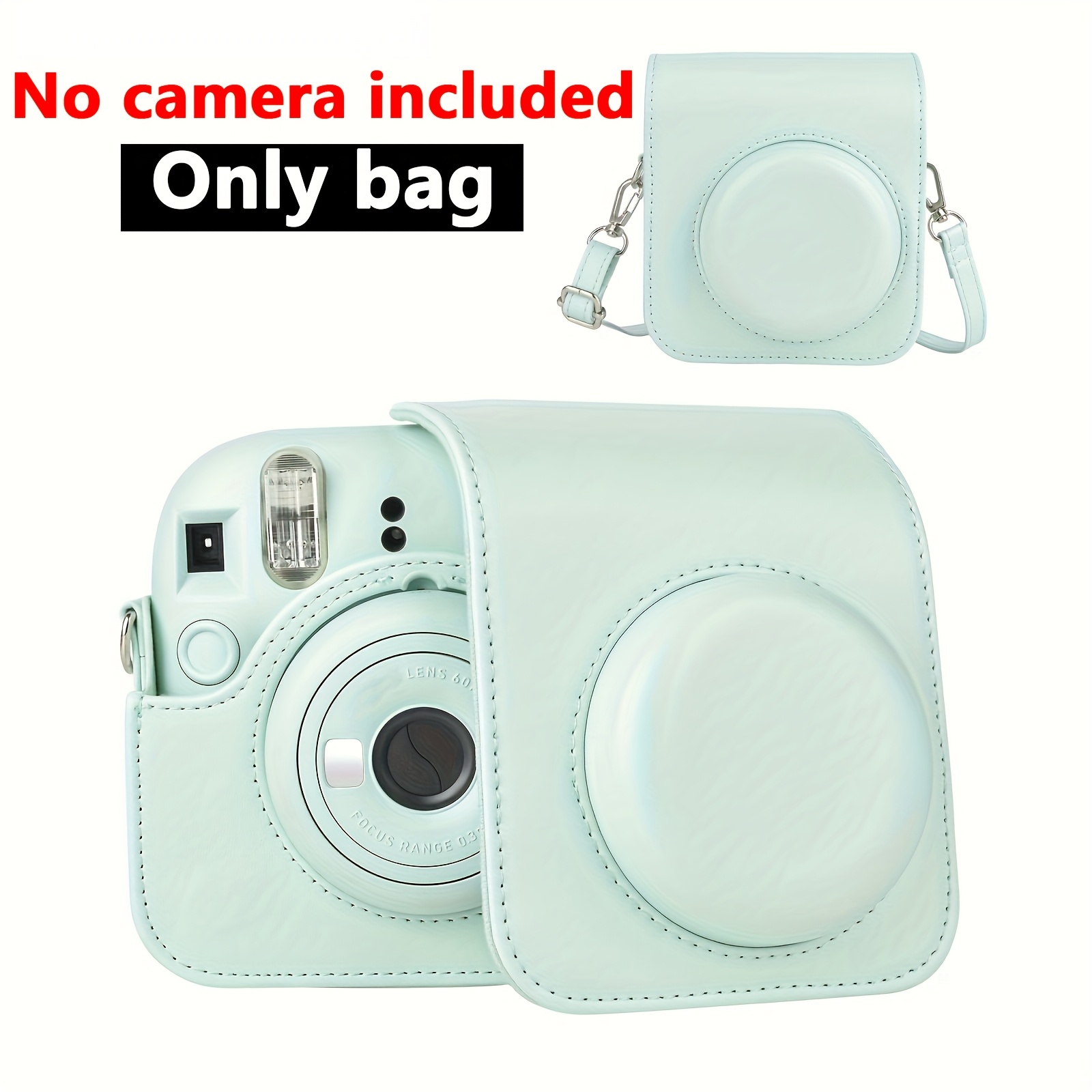 TEMU Mini 12 Camera Storage Bag Set With Protective Case, Photo Organizer, And Shoulder Strap - Eva Material, Camera Not Included, Storage Bag