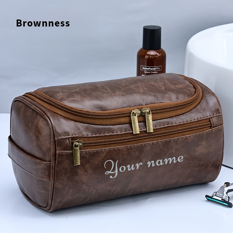 

Personalized Men's Shaving Bag, Waterproof, Unscented, Ideal For Travel & Gifts, Custom Engraved - Christmas, New Year, Valentine's Day, Birthday