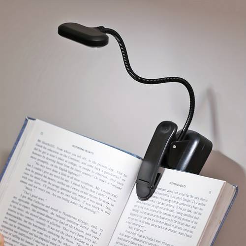 1 portable battery powered reading lamp adjustable led arm night reading light small desktop reading lamp light eye protecting clip on reading light