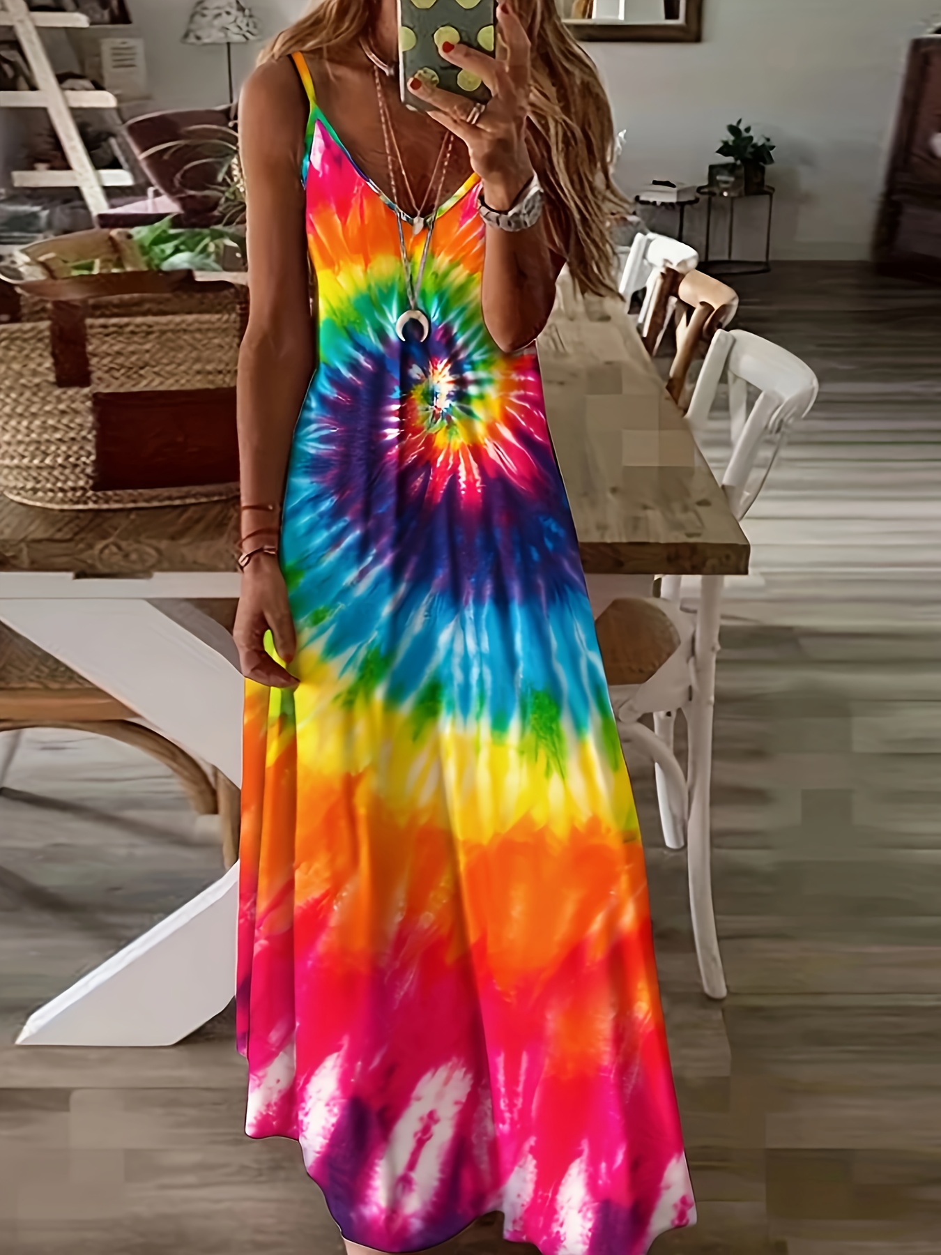 how to tie dye a long dress
