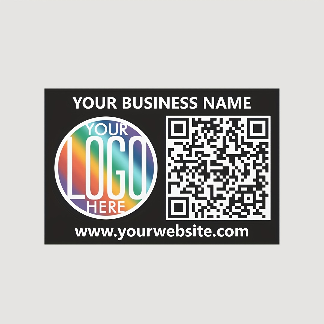 TEMU 100pcs Custom Logo And Stickers, Colorful Custom Product Labels, - Social Media Scan, Wedding, Birthday, Baptism, Party With Any Design Text,