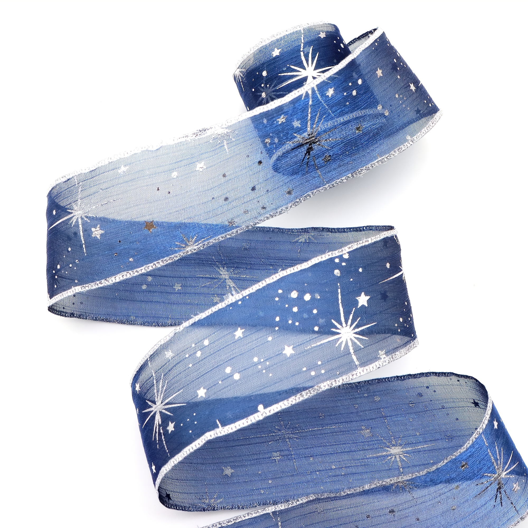 Starry Ribbon, Flower Packaging Bouquet Ribbon Bow Handmade, 1.57inch/4cm X 5 Yards/roll