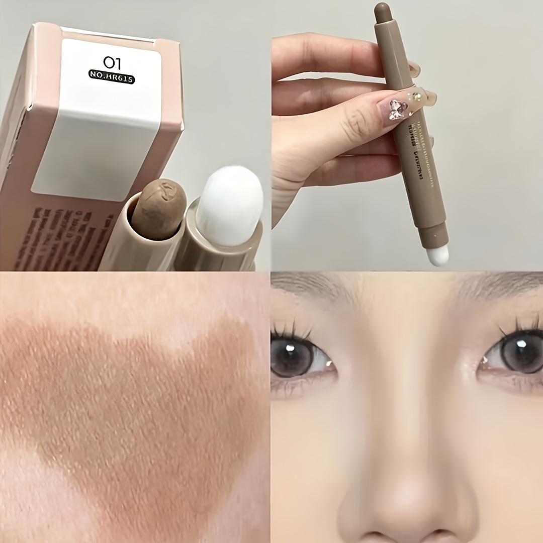 Herorange Contouring Dual-end Pen Contour Pen Nose Shadow Dual-use Makeup Rod, Contains Plant Squalane, Valentine's Day Gift