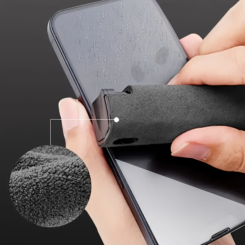 Automotive beauty tools, ultra-fine fiber cloth for vehicle exterior maintenance (empty bottle) 2-in-1 combination multi-purpose ultra-fine fiber screen cleaning spray bottle, ergonomic