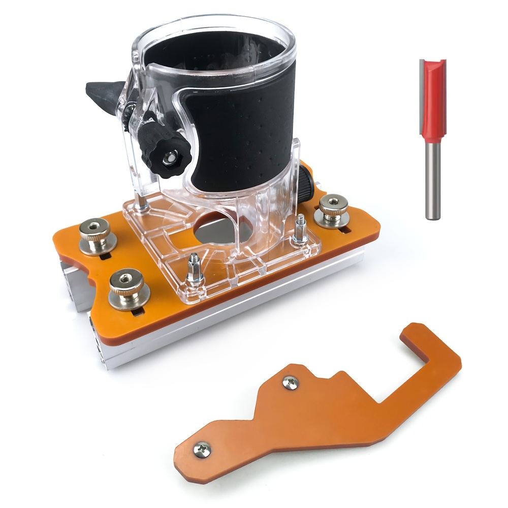TEMU Base de Routeur Léger 2-en-1 pour Menuiserie & Support de Fente Invisible - Localisateur en Alliage d'Aluminium de pour Routeurs de 65mm, Idéal