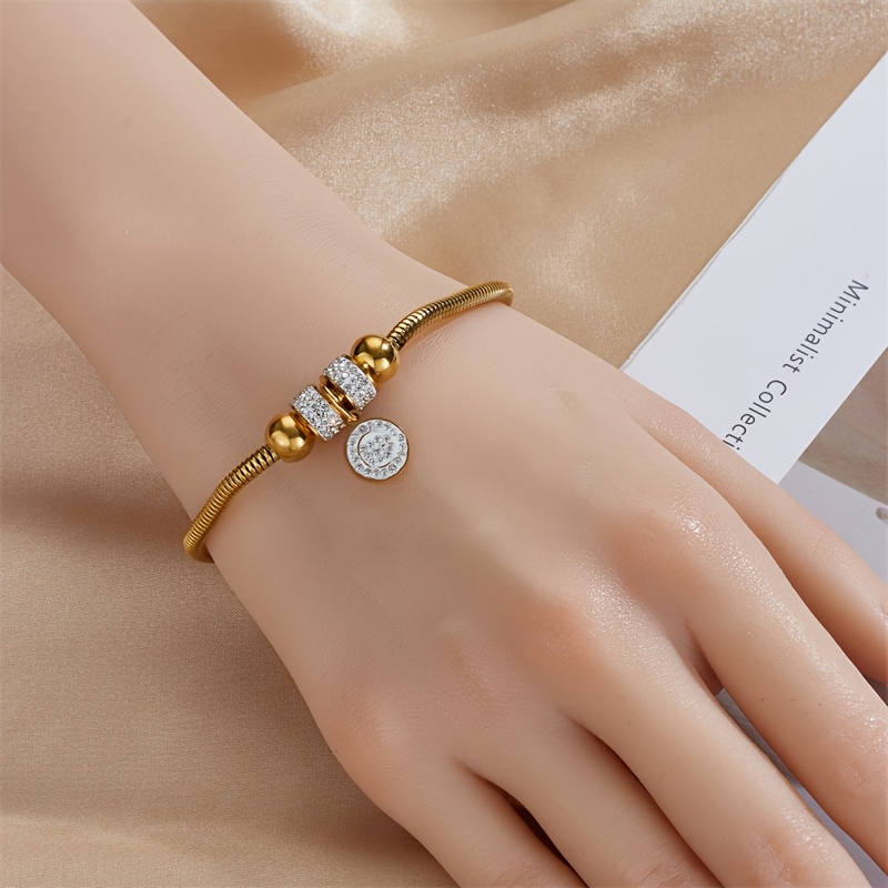 Handmade 18k Golden-Plated Snake Bone Bracelet, Retro Elegant