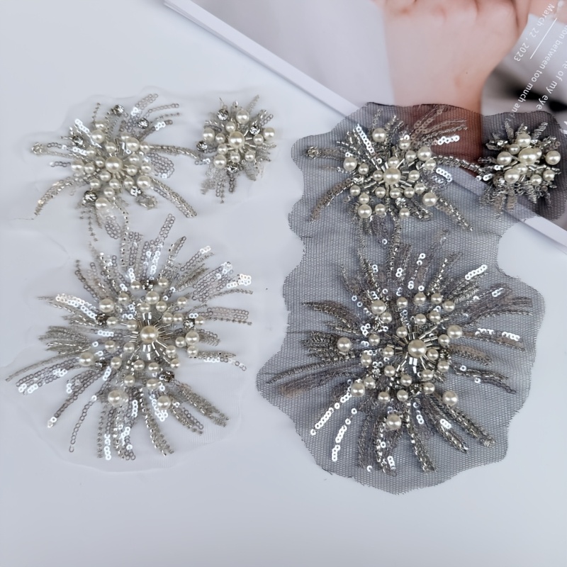 Fireworks Design Embroidered Patch for Wedding Gowns
