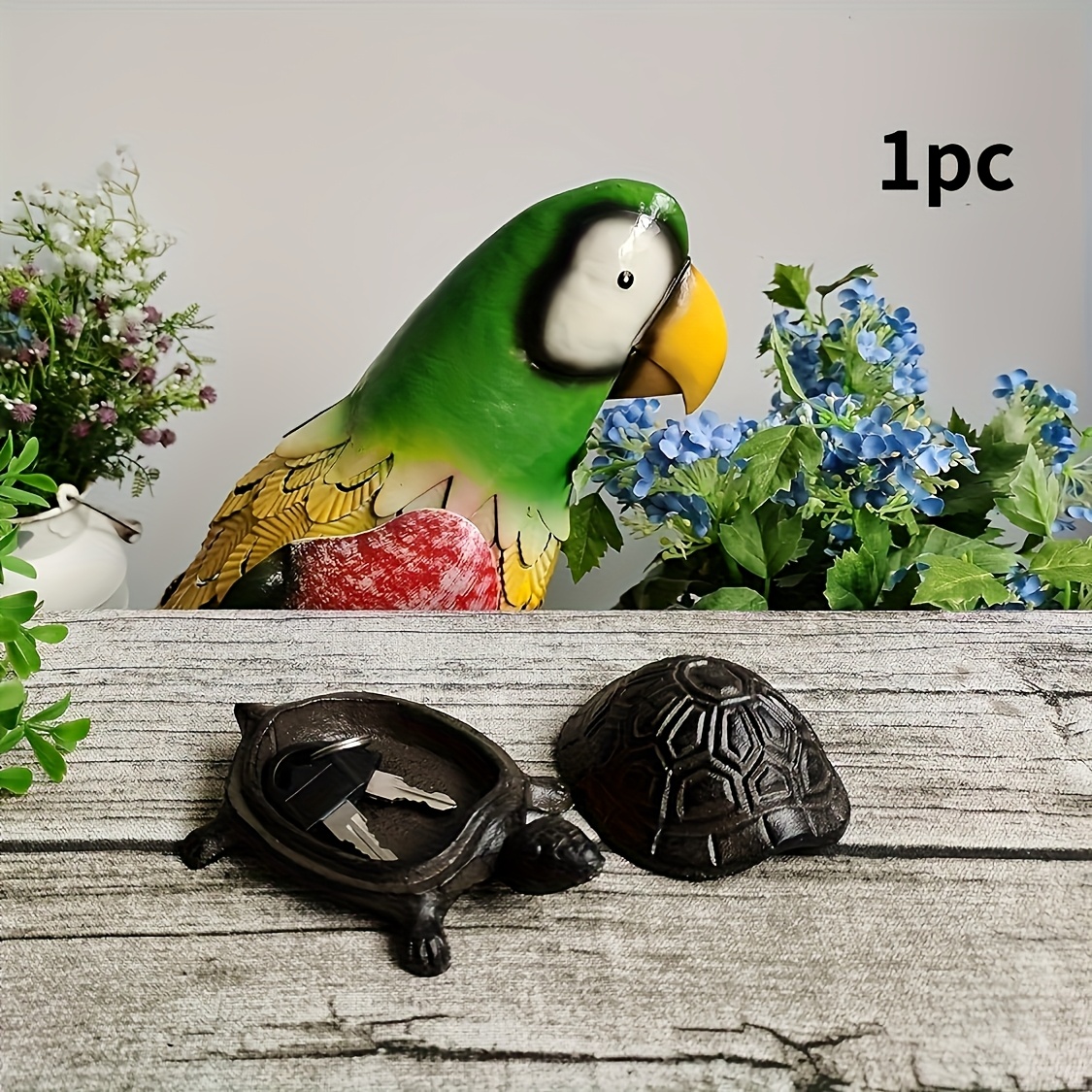 TEMU Boîte à Clés en Fonte Tortue pour Extérieur, de Clés de , Statue de Jardin Décorative, Boîte à Bijoux et Accessoires pour Clés, Boucles