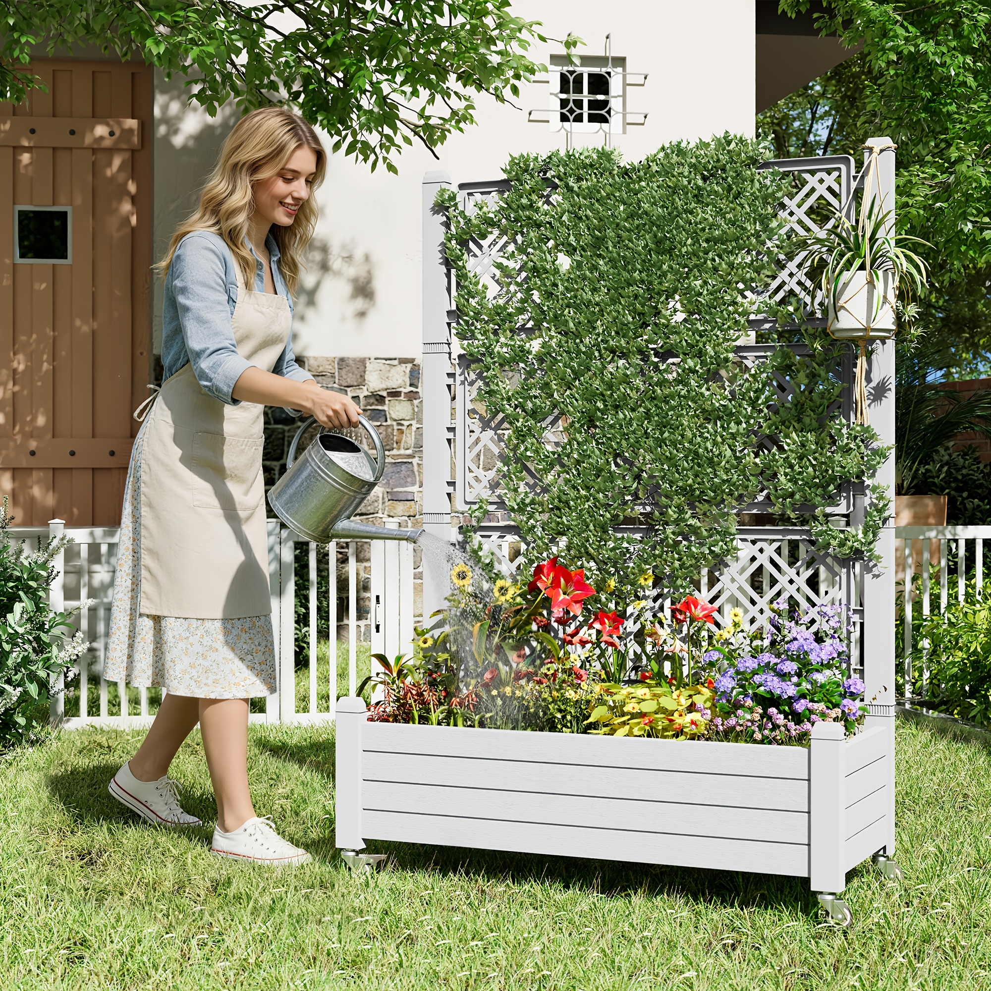 garden planter with trellis sold on Temu United States